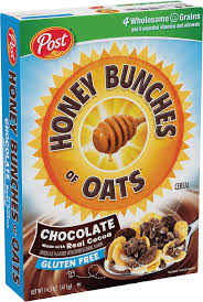 Post Cereal Honey Bunches of Oats with Almonds.